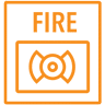 Orange Fire icon.