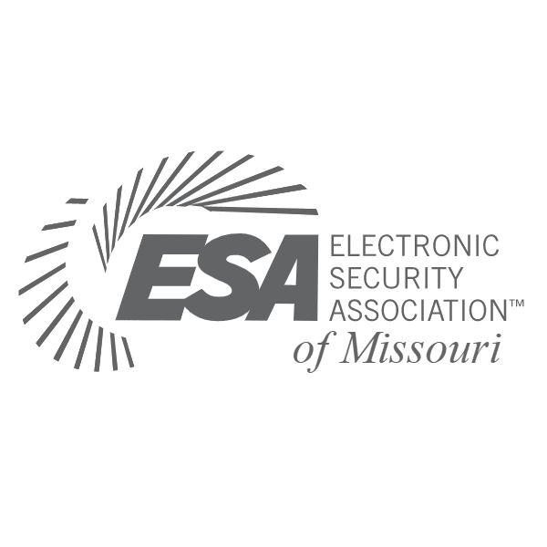 Gray and white ESA of Missouri badge.