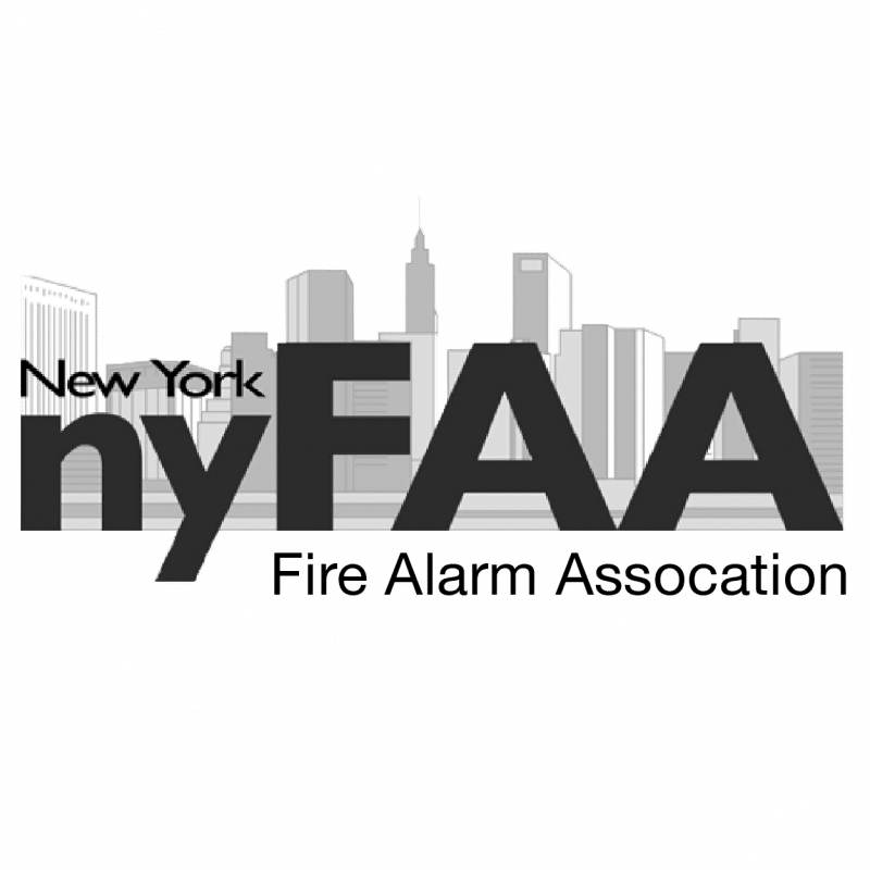 NYFAA New York Fire Alarm Association badge.