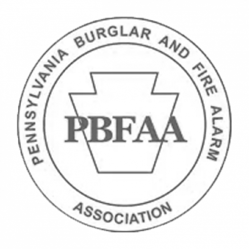 PBFAA Pennsylvania Burglar and Fire Alarm Association badge.