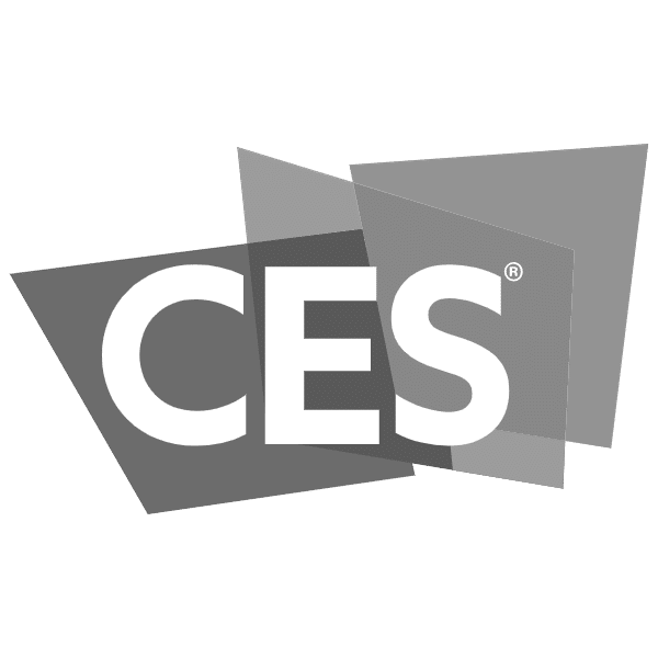 Gray and white CES badge.