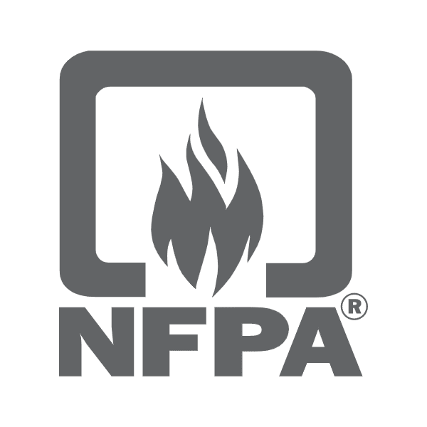Gray and white NFPA badge.