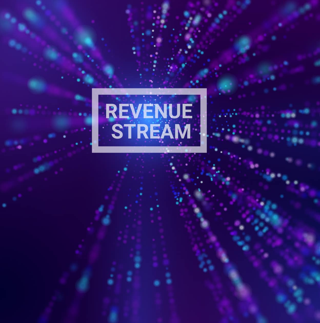 Revenue Stream words in front of blue background.