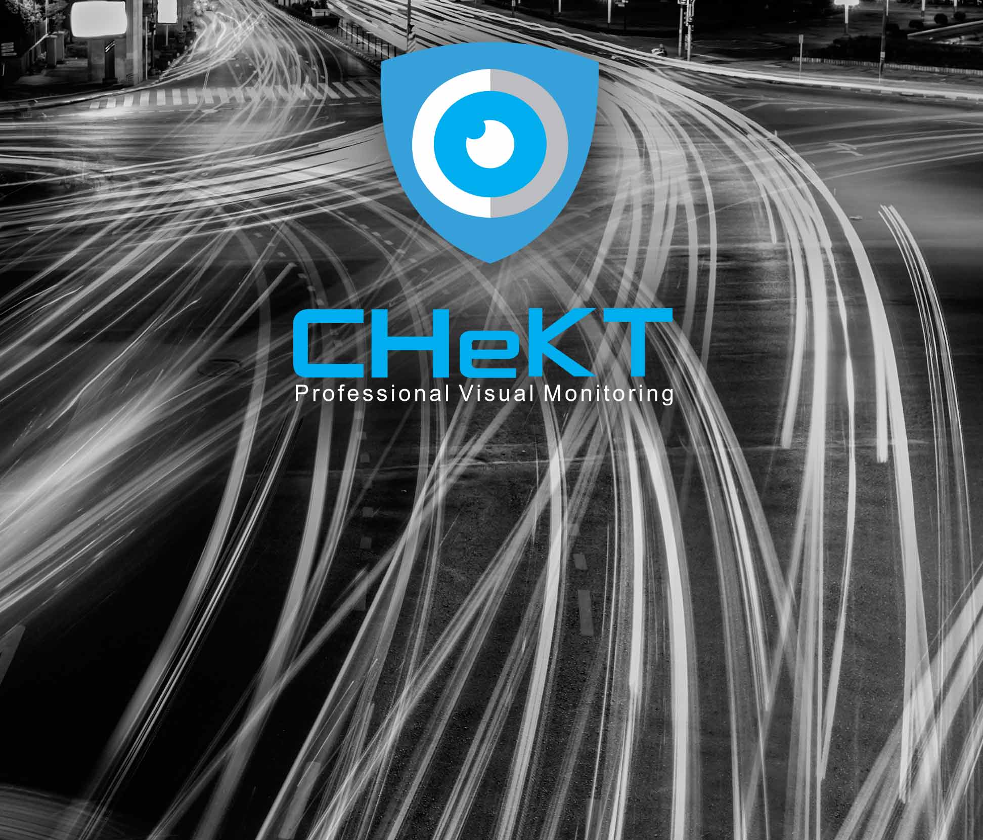 chekt logo with highways in background