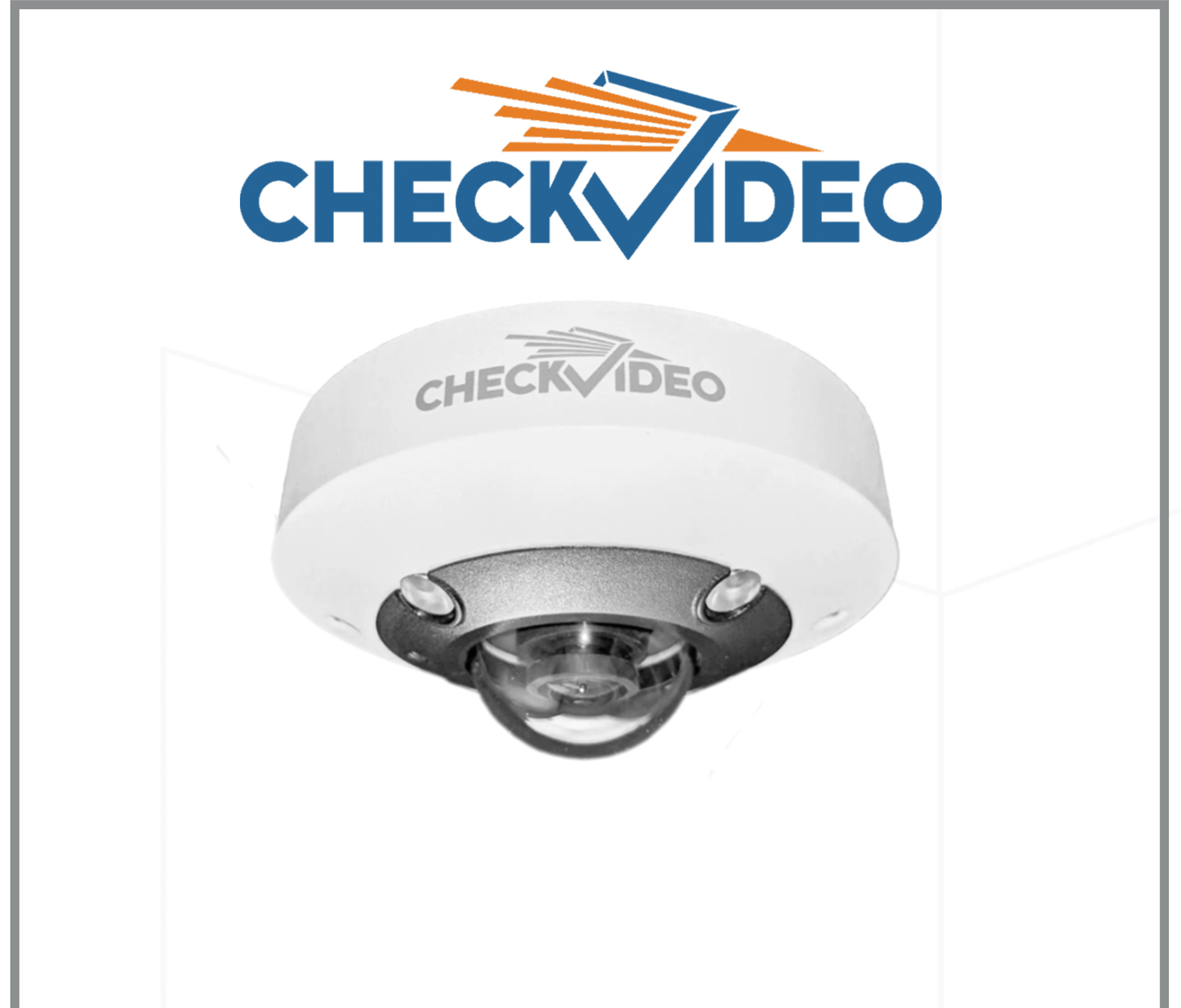 checkvideo logo above security camera