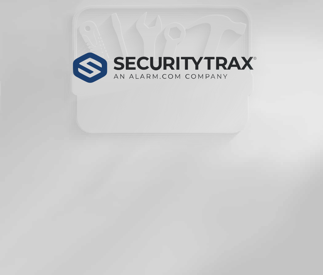 A graphic that reads: "Securitytrax an alarm.com company."