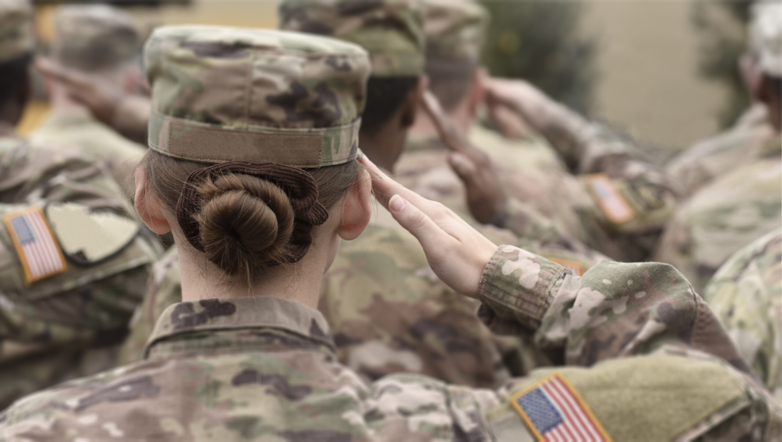 military members saluting